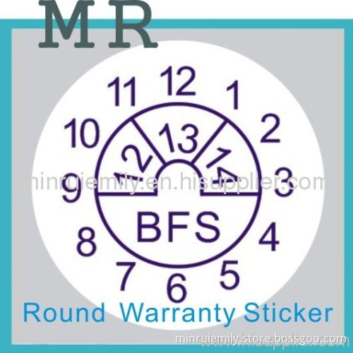 Custom Round Tamper Evident Labels,round Date Warranty Label